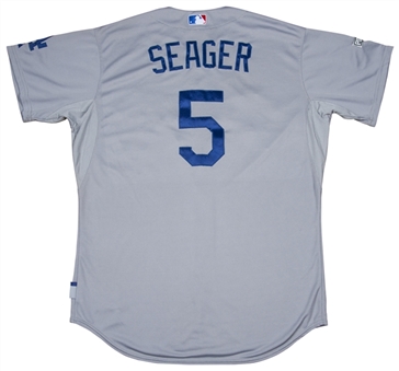 2015 Corey Seager Game Used Debut Season Los Angeles Dodgers Road Jersey